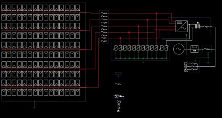 Solar PV Array Design CAD Drawing
